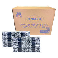 アスト アラベスクソフトパックティシュー200W1P 8パックごとのポリ包装×12個入り 112089 1箱(96個)（直送品）