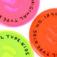 (らこれキッズ)KIDSくん顔リフレクター イエロー 反射板 LAKOLE/ラコレ