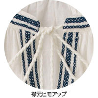 ディーエーピーネットワーク 8分袖タッセル付配色刺繍Tブラウス ホワイト M W018217301 1着（直送品）