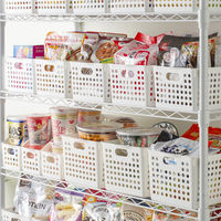 【収納ボックス】 イノマタ化学 ストックバスケットディープ ホワイト 4577 1個