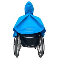 弘進ゴム 車いすレインはおるっちゃ ポンチョ KSー002 ブルー V0021AF 1着