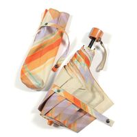 晴雨兼用 ビッグタータンチェックミニ傘 オレンジ studio CLIP