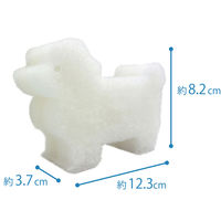 キッチンスポンジ ソフト ホワイト 犬 研磨材なし 抗菌 日本製 1セット（1個×5）オーエ