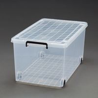 エスコ 440x740x350mm バックル収納ケース(キャスター付/5個) EA506MB-23BA 1セット（直送品）