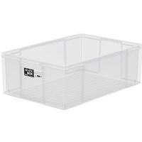 エスコ 430x650x230mm/50L 収納ケース(クリア/フタ無/4個) EA506MH-12BA 1セット（直送品）