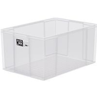 エスコ 430x650x305mm/67L 収納ケース(クリア/フタ無/3個) EA506MH-13BA 1セット（直送品）