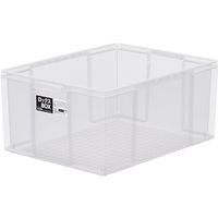 エスコ 380x520x230mm/33L 収納ケース(クリア/フタ無/6個) EA506MH-8BA 1セット（直送品）