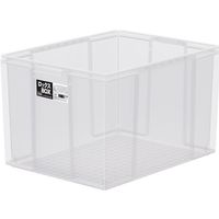 エスコ 380x520x305mm/46L 収納ケース(クリア/フタ無) EA506MH-9 1個（直送品）