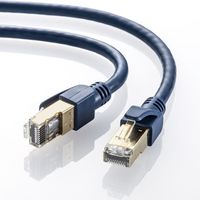 エスコ 5.0m LANケーブル(CAT6A・半田式)[ネイビー] EA764BB-375 1本（直送品）