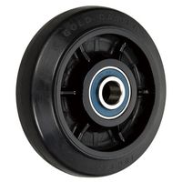 エスコ 130mm キャスター(ゴム車/自在/ストッパー付/ステンレス製) EA986PN-383 1個（直送品）