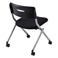 エスコ 折畳み椅子(キャスター付/ブラック) EA956XC-80 1脚（直送品）