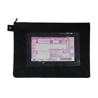エスコ 260x370x15mm/A4 メールバッグ(黒) EA762DD-1 1セット(5個)（直送品）