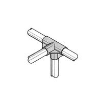 エスコ [パイプラック用] 4方向プラスチックジョイント(ブラック) EA976BY-321 1セット(20個)（直送品）