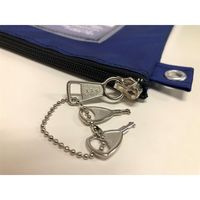 エスコ 260x370x15mm/A4 メールバッグ(紺/鍵付) EA762DD-41 1セット(4個)（直送品）