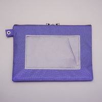 エスコ 260x370x15mm/A4 メールバッグ(紺/南京錠 EA762DD-46 1セット(5個)（直送品）