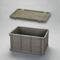 エスコ 656x456x326mm/77.2L コンテナ(OD/フタ付) EA506AF-54S 1セット（直送品）