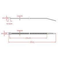 エスコ 203x 3.6mm 結束バンド(100本) EA475-200A 1セット(1500本:100本×15袋)（直送品）