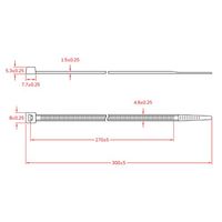 エスコ 300x 4.8mm 結束バンド(100本) EA475-300S 1セット(1000本:100本×10袋)（直送品）