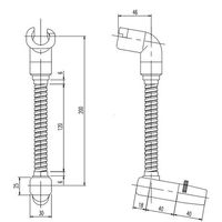 エスコ [EA468HAー8用] シャワーフック EA468HA-8F 1個（直送品）