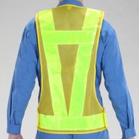 エスコ 安全ベスト(ビッグサイズ・黄/黄) EA983R-521 1セット(4枚)（直送品）