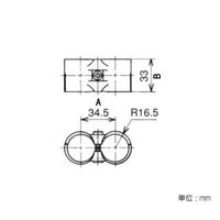 エスコ [パイプラック用] ダブルパイプメタルジョイント(ブラック) EA976BY-146 1セット(10個)（直送品）