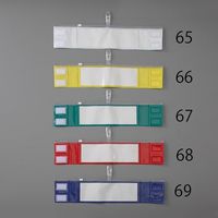 エスコ 420x 90mm 腕章(差込式・クリップタイプ/白) EA983RG-65 1セット(10枚)（直送品）