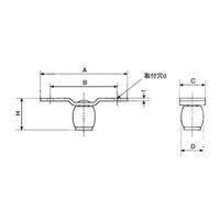 エスコ 4号レール用ガイドローラー(ドアハンガー用) EA970BF-4 1セット(10個)（直送品）