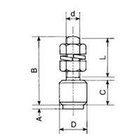エスコ 4号レール用ガイドローラー(ボルト付/スチール) EA970BF-44 1セット(5個)（直送品）