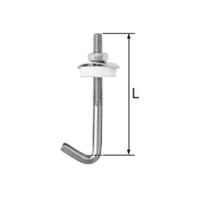 エスコ W1/4”x65mmフックボルト(ストレート屋根・波板用20本) EA952CE-14 1セット(200本:20本×10袋)（直送品）