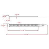 エスコ 150x 7.6mm 結束バンド(100本) EA475-150L 1セット(1000本:100本×10袋)（直送品）