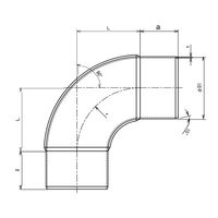 エスコ φ 75mm スパイラルエルボ EA997DE-1 1セット(5個)（直送品）