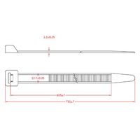 エスコ 730x12.7mm 強力結束バンド(100本) EA475-730L 1袋(100本)（直送品）