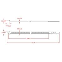 エスコ 432x 4.8mm 結束バンド(耐候性/100本) EA475B-430W 1セット(400本:100本×4袋)（直送品）
