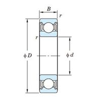 エスコ [606ZZ] 密封型ミニチュアベアリング EA966AM-65A 1セット(20個)（直送品）