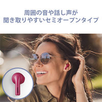 エレコム Bluetoothイヤホン/完全ワイヤレス/AAC対応/セミオープン型/ピンク LBT-TWS11PN 1個