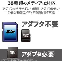 エレコム カードリーダー/スティックタイプ/USB2.0対応/SD+microSD対応/ブラック MR-D205BK 1個（直送品）