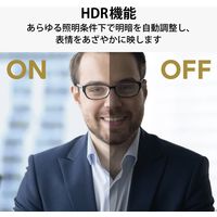 エレコム Webカメラ/830万画素/4K対応/オートズーム機能付き/ブラック UCAM-CX80FBBK 1個