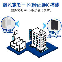 無線LAN 中継器 Wi-Fi 1201+574Mbps 高速通信 ホワイト WTC-X1800GC-W エレコム 1個（直送品）