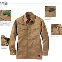 HOOH 難燃シャツ 4207-74キャメルM 村上被服 1着（直送品）
