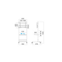ハヤミ工産 HAMILeX PH-500 ディスプレイスタンド ～65型 幅650×奥行678×高さ1635mm ホワイト 1台（直送品）
