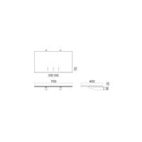 ハヤミ工産 HAMILeX PH-820 オプション 棚板 ワイドタイプ 幅700×奥行400mm シルバー 1台（直送品）
