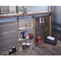 LABRICO(ラブリコ) 1×4アジャスター アイアン ブラック IXK-21 平安伸銅工業 10セット（直送品）