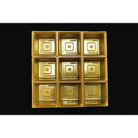 スドウ 桐おせち箱6.5寸用カップ カップバリエ9つ仕切用 65-63/63 金 SD427000-100 1袋(100枚)（直送品）