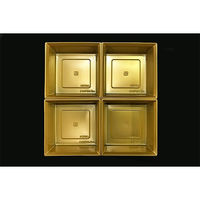 スドウ 桐おせち箱7寸用カップ カップバリエ4つ仕切用 70-101/101 金 SD427005-100 1袋(100枚)（直送品）