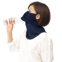 丸福繊維 日焼け防止専用UVカットマスク ヤケーヌ ネイビー F 407 1セット(1枚×2)