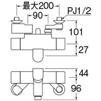 SANEI サーモシャワー混合栓（自閉式） SK1816T2-13 1個（直送品）