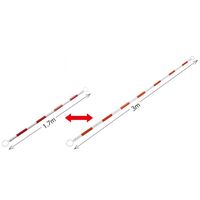 日本緑十字社 トラ柄コーンバー(伸縮タイプ) SRWー013 40.5(35)mmΦ×1.7~3m 122340 1本（直送品）