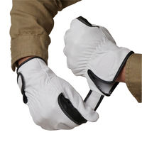 小野商事 羊革手袋 羊クレストマジック 黒アテ付 LLサイズ 10双入 AG046 AG046LL 1袋(10双入)（直送品）