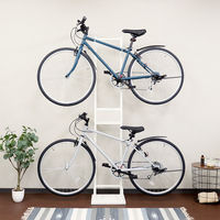 MOJYU 自転車スタンド レック 2台用 ホワイト/ホワイト木目 BCD-007 1台（直送品）