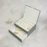 MOJYU ジュエリーボックス ゲージ 2段 ストームグレー JWB-001 1台（直送品）